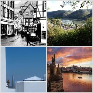 Západ slunce u Karlova mostu