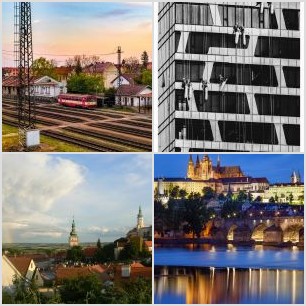 Zrcadlení na hladině Vltavy