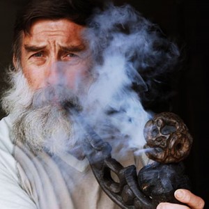 An old man with a pipe