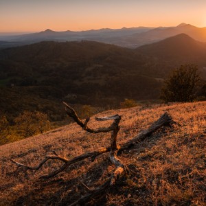 Sunset in Central Bohemian Uplands