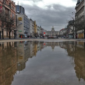 Empty Wenceslas Square