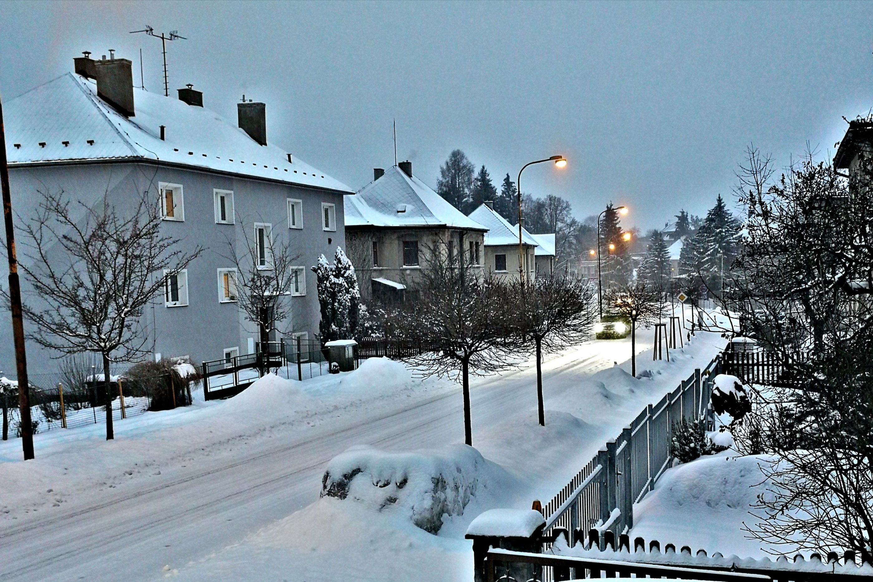snowy street