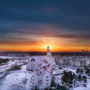 Winter morning over the city