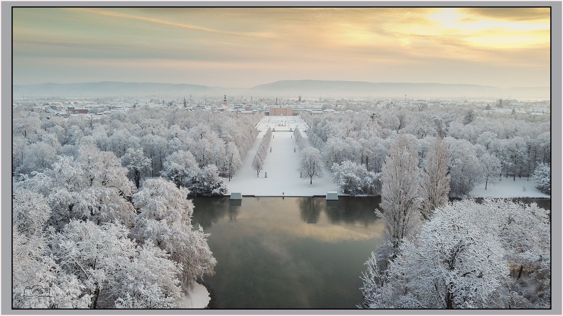 Blick auf denn Schlossgarten Schwetzingen