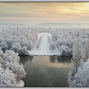 Blick auf denn Schlossgarten Schwetzingen