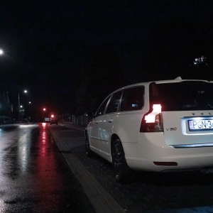 Volvo at night