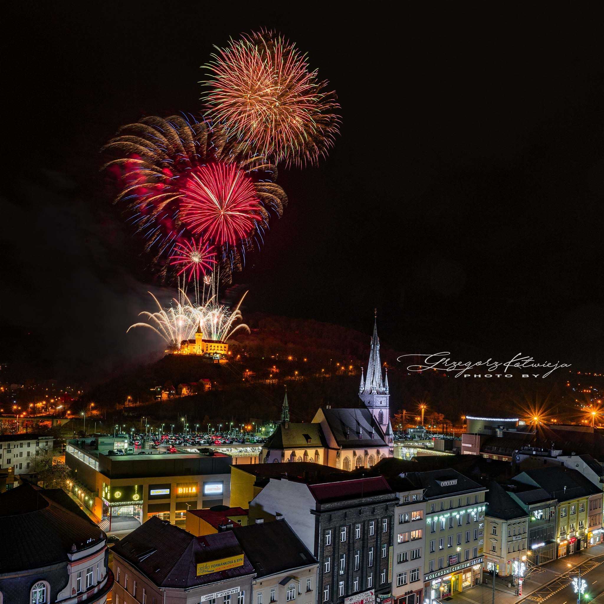 Ohňostroj v Ústí nad Labem