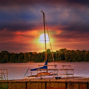 Sunset on the lake.