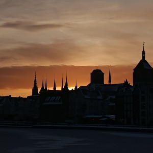 Gdańsk o zachodzie