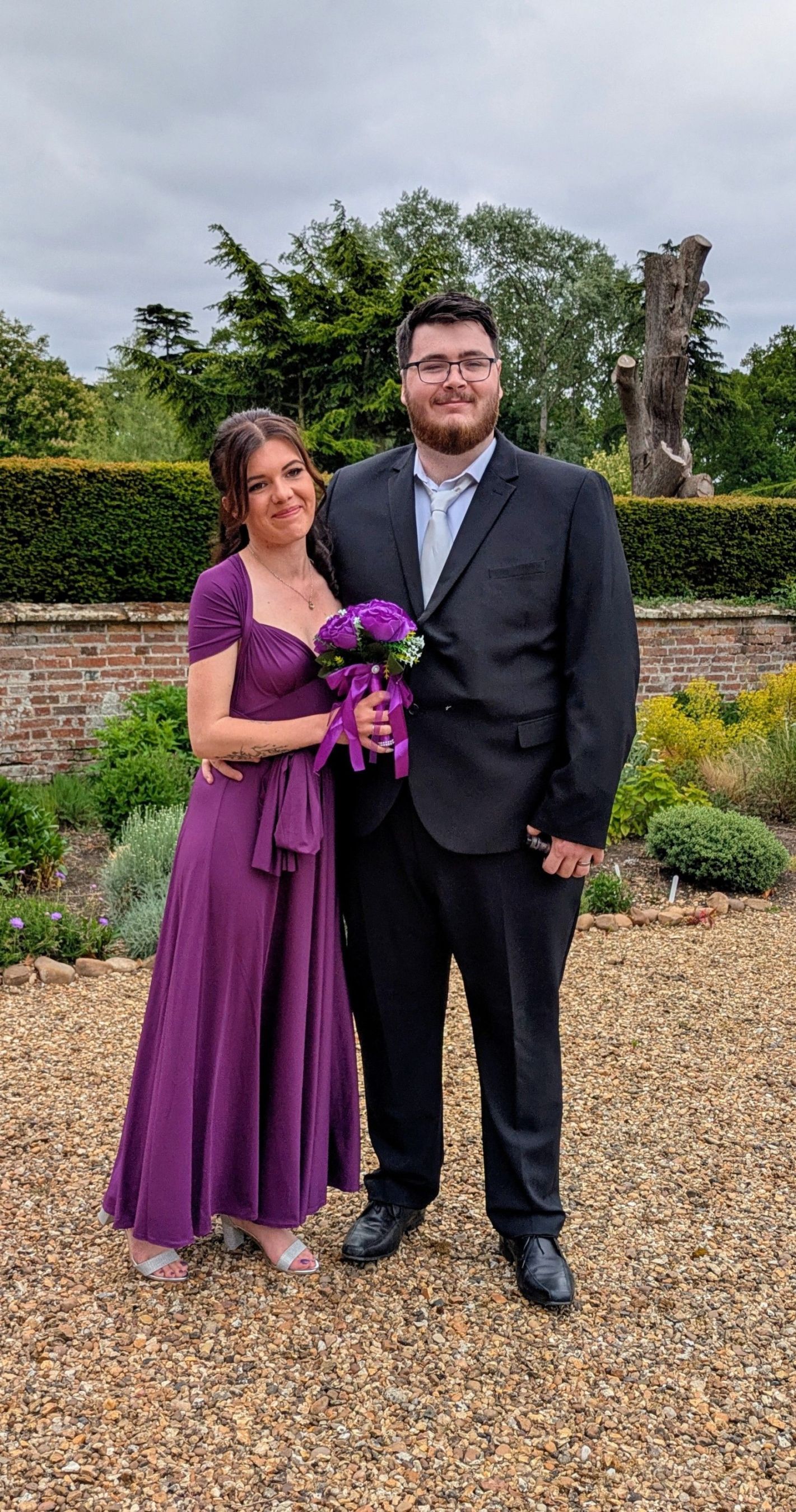 The Butifule Bridesmaids with her Husband