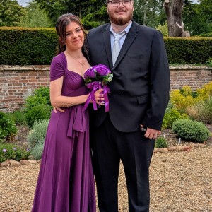 The Butifule Bridesmaids with her Husband