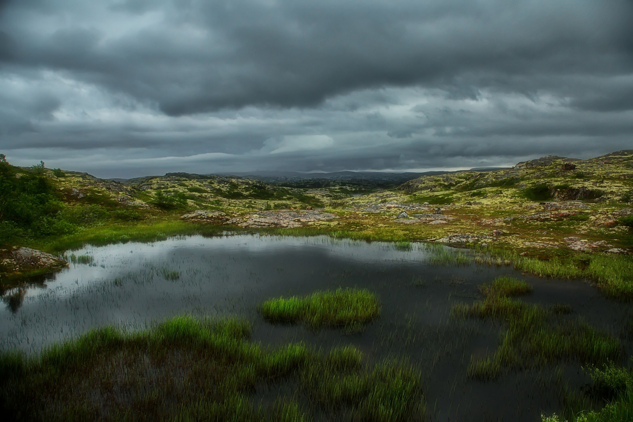 Озеро в Кольской тундре.