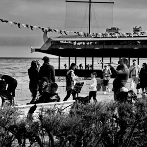 Уличный музыкант.