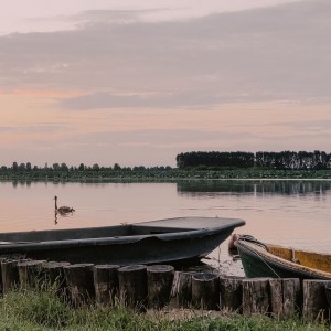 Tramonto sul lungolago