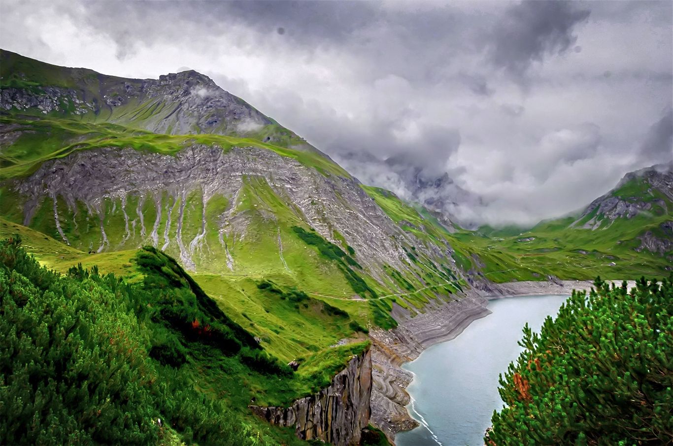 Lünersee in Brand Vorarlberg/Österreich